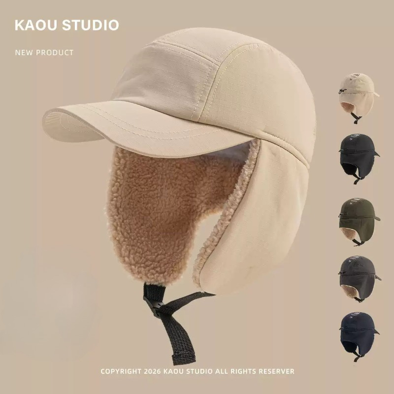 Corduroy Cap 5 Panel - Topi Bomber Hangat untuk Musim Dingin,